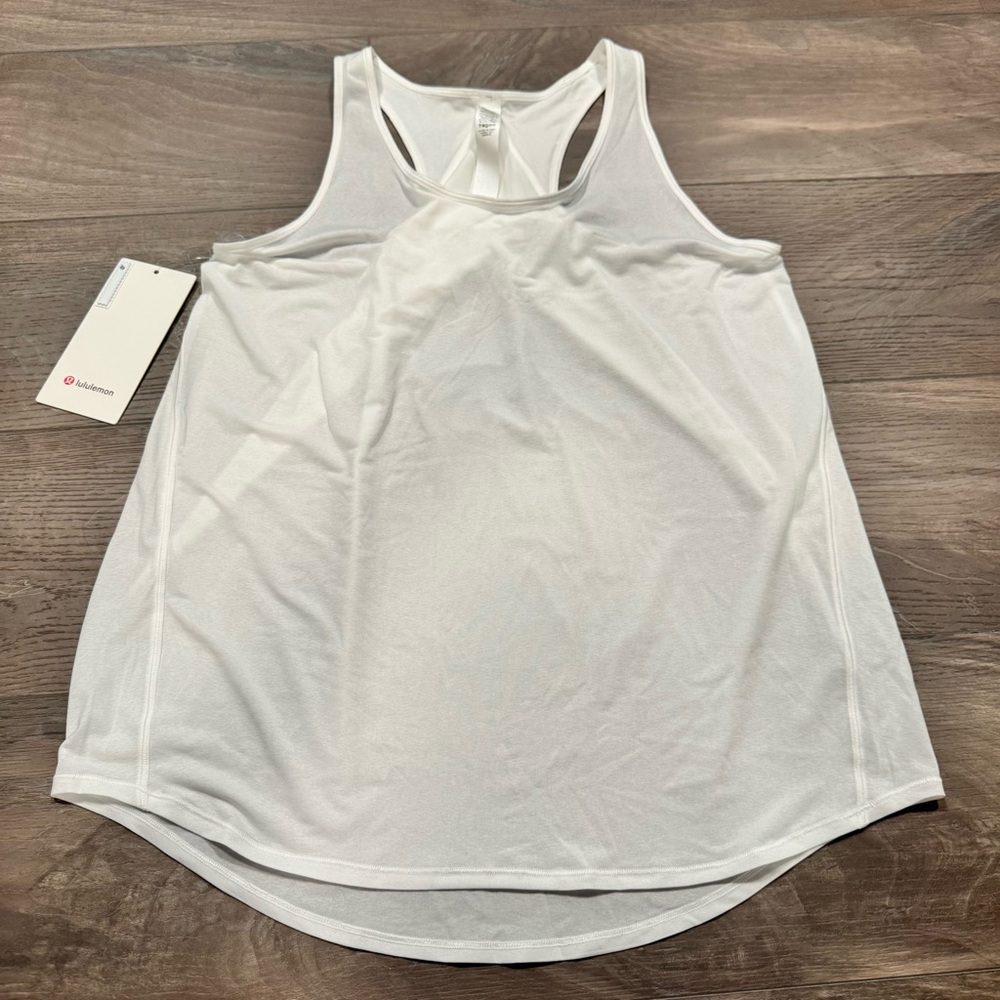 Lululemon White Pleated Essential Tank NWT